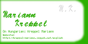 mariann kreppel business card